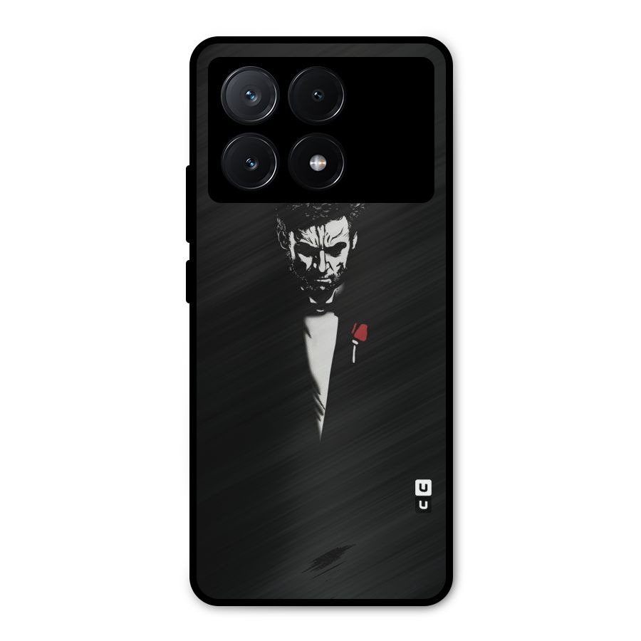 Rose Man Metal Back Case for Poco X6 Pro