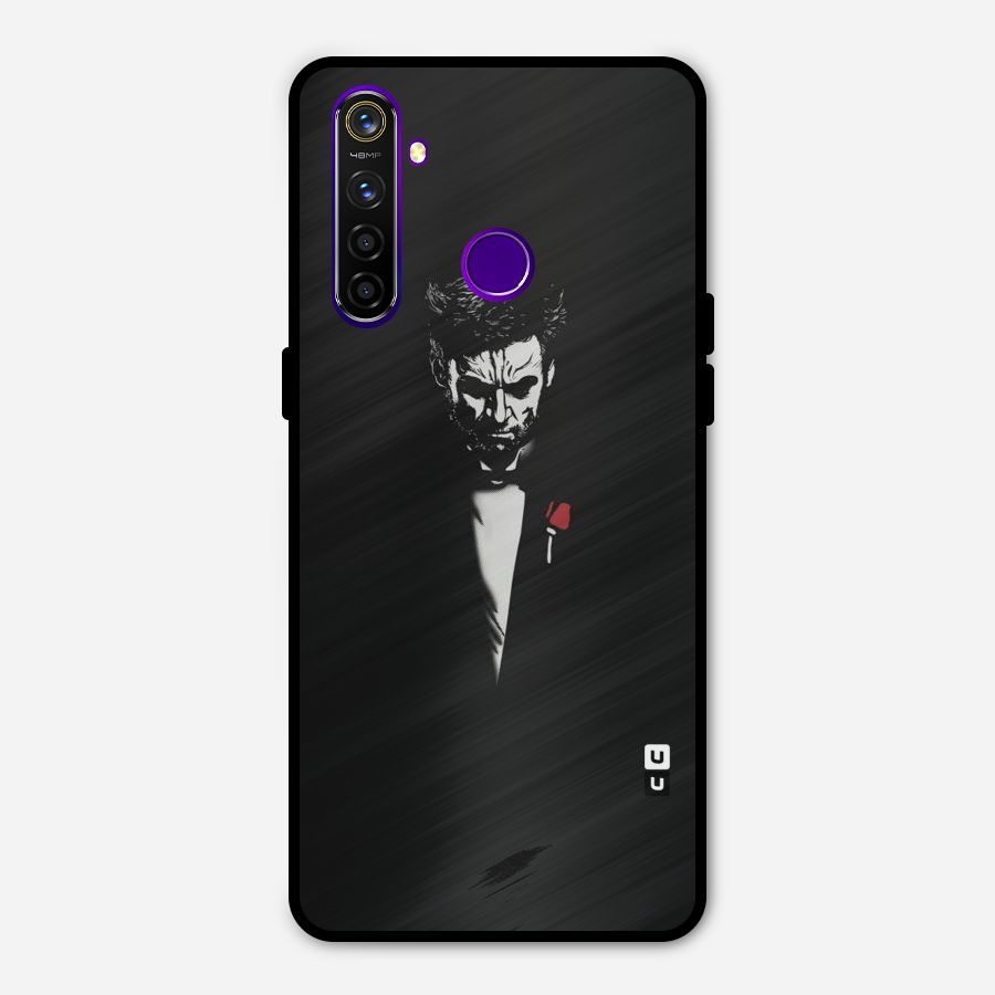 Rose Man Metal Back Case for Realme 5 Pro