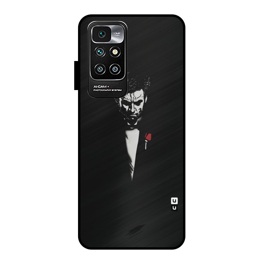 Rose Man Metal Back Case for Redmi 10 Prime