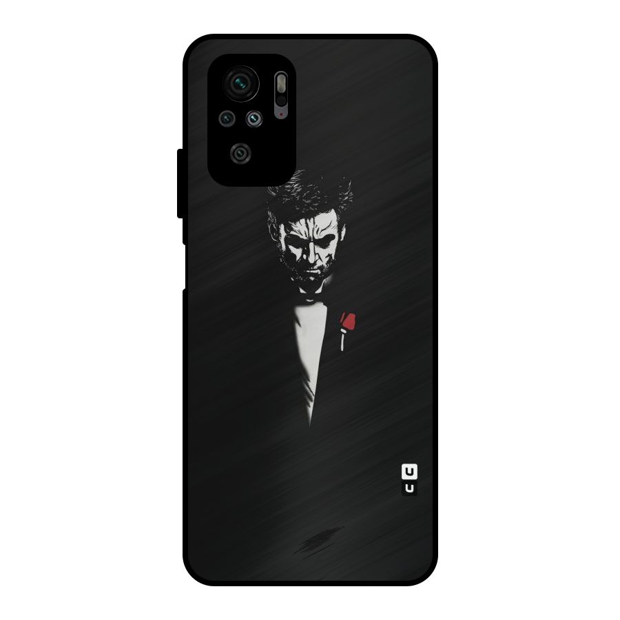 Rose Man Metal Back Case for Redmi Note 10S