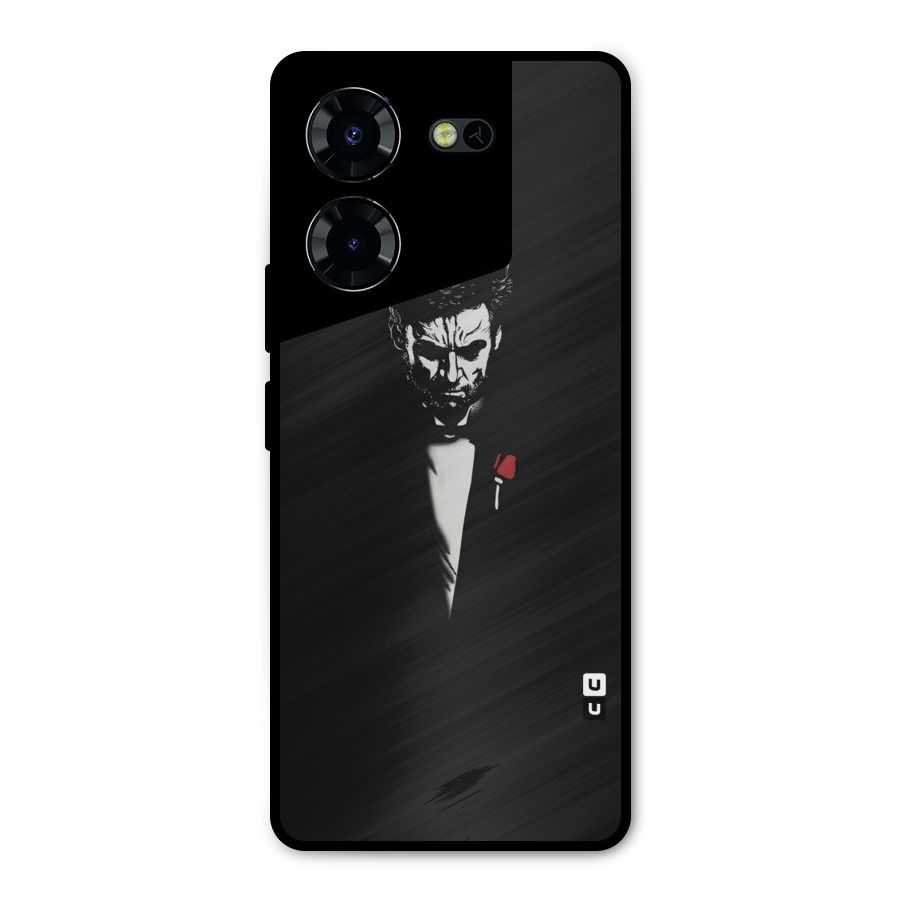 Rose Man Metal Back Case for Tecno Pova 5 Pro 5G