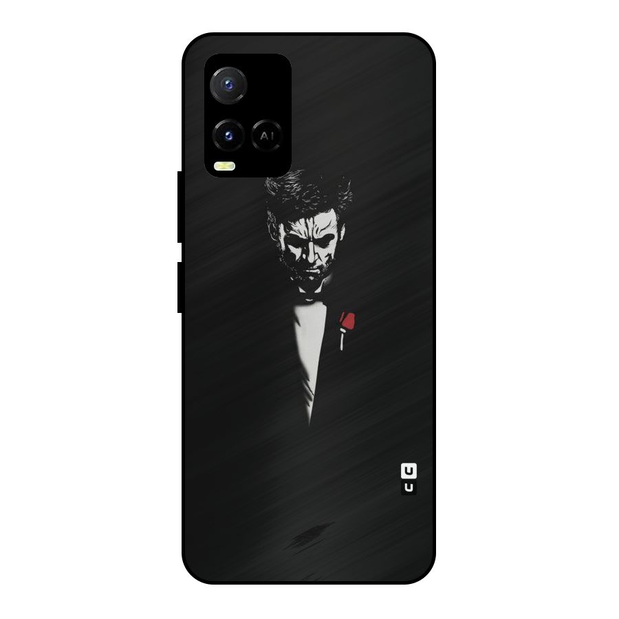 Rose Man Metal Back Case for Vivo Y21G