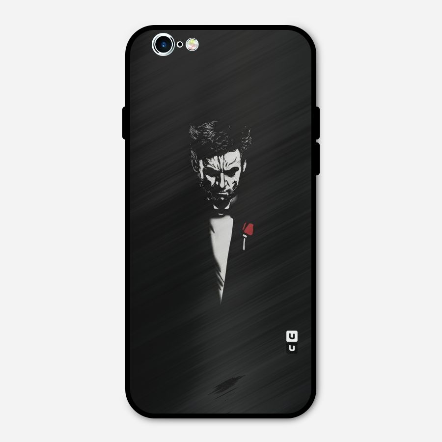 Rose Man Metal Back Case for iPhone 6 6s