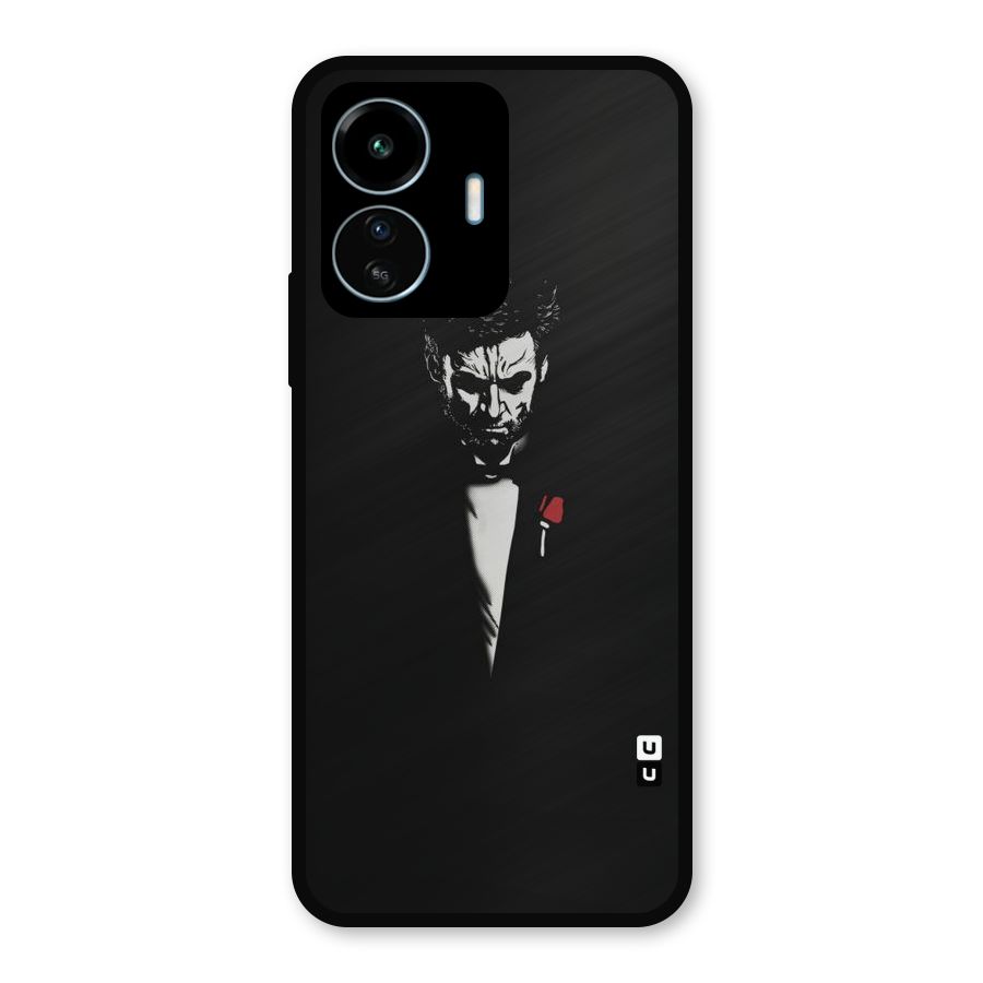 Rose Man Metal Back Case for vivo iQOO Z6 Lite 5G