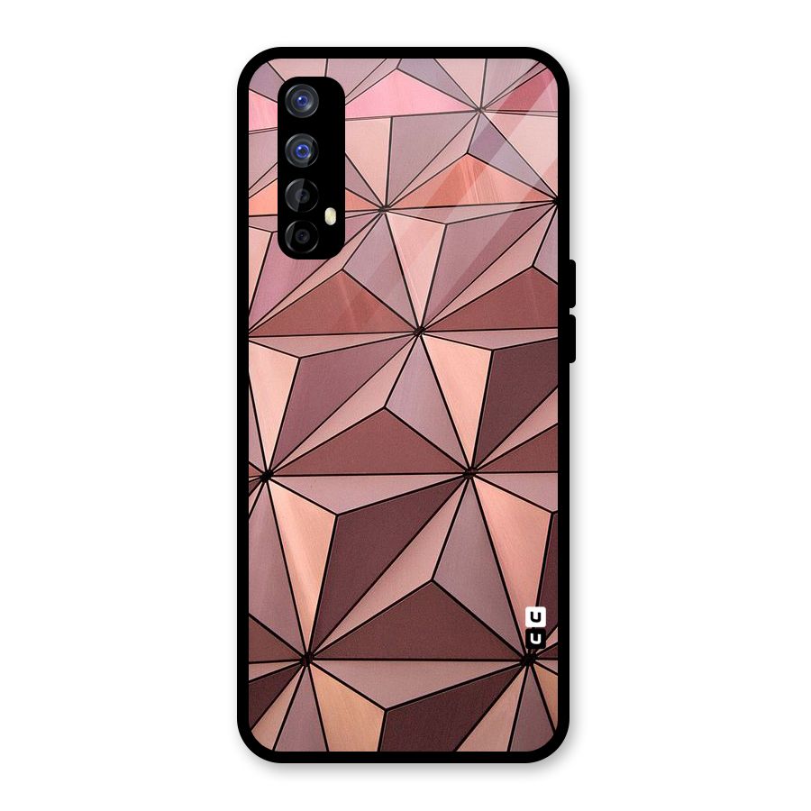 Rosegold Abstract Shapes Glass Back Case for Realme Narzo 20 Pro