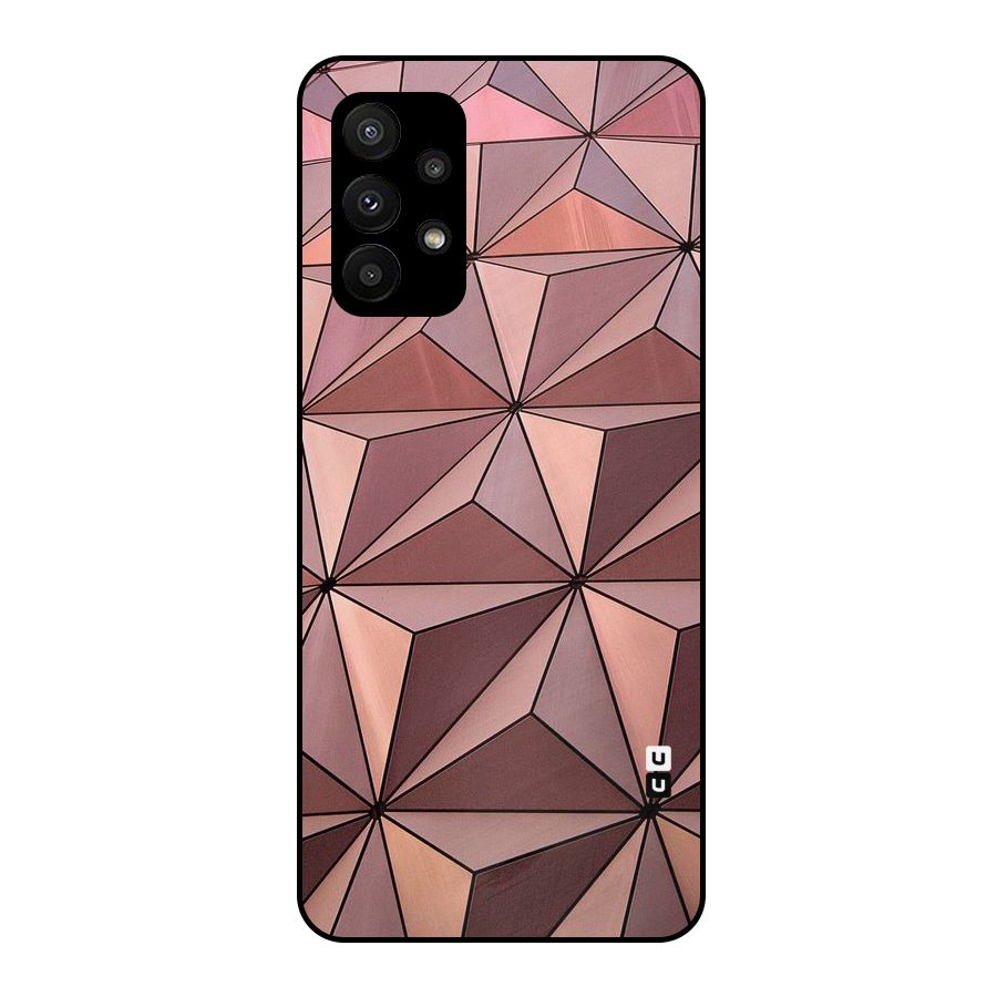 Rosegold Abstract Shapes Metal Back Case for Galaxy A23
