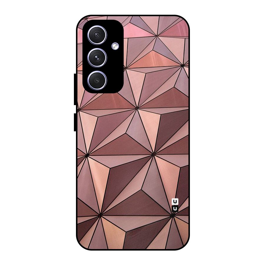 Rosegold Abstract Shapes Metal Back Case for Galaxy A54