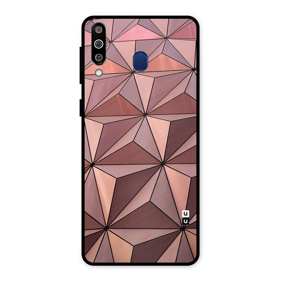 Rosegold Abstract Shapes Metal Back Case for Galaxy M30