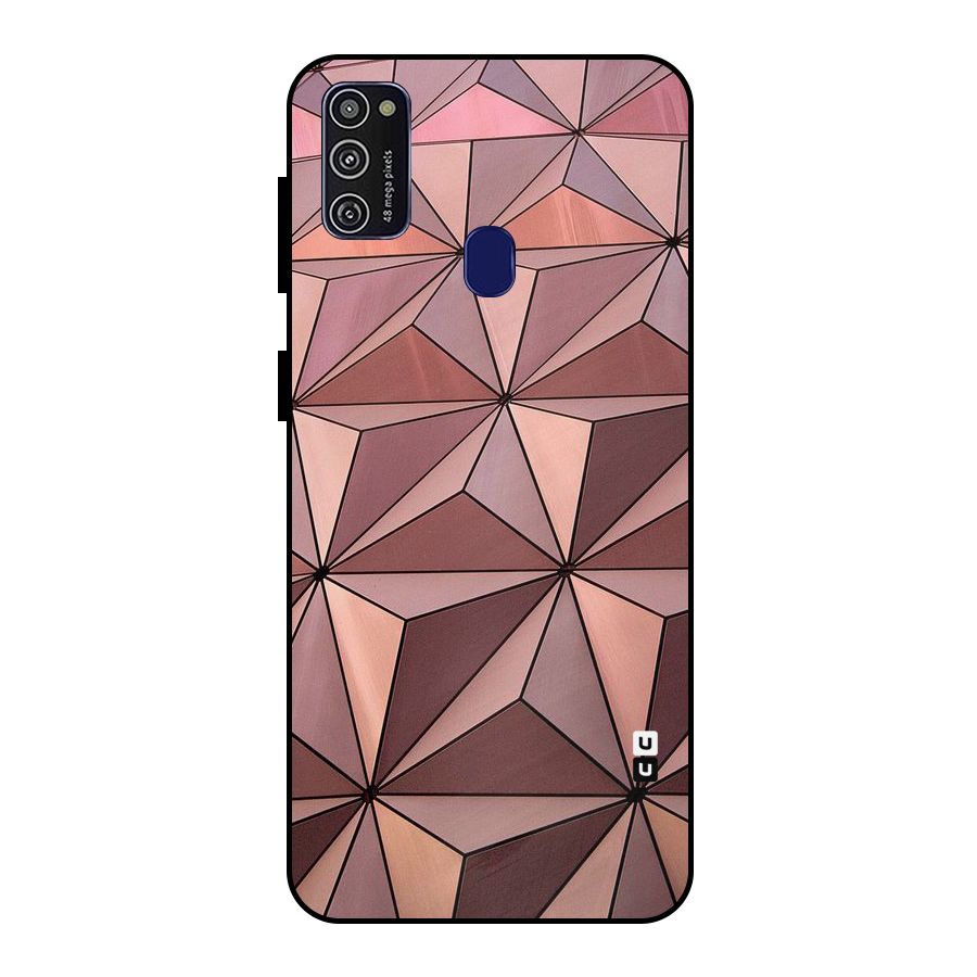 Rosegold Abstract Shapes Metal Back Case for Galaxy M30s