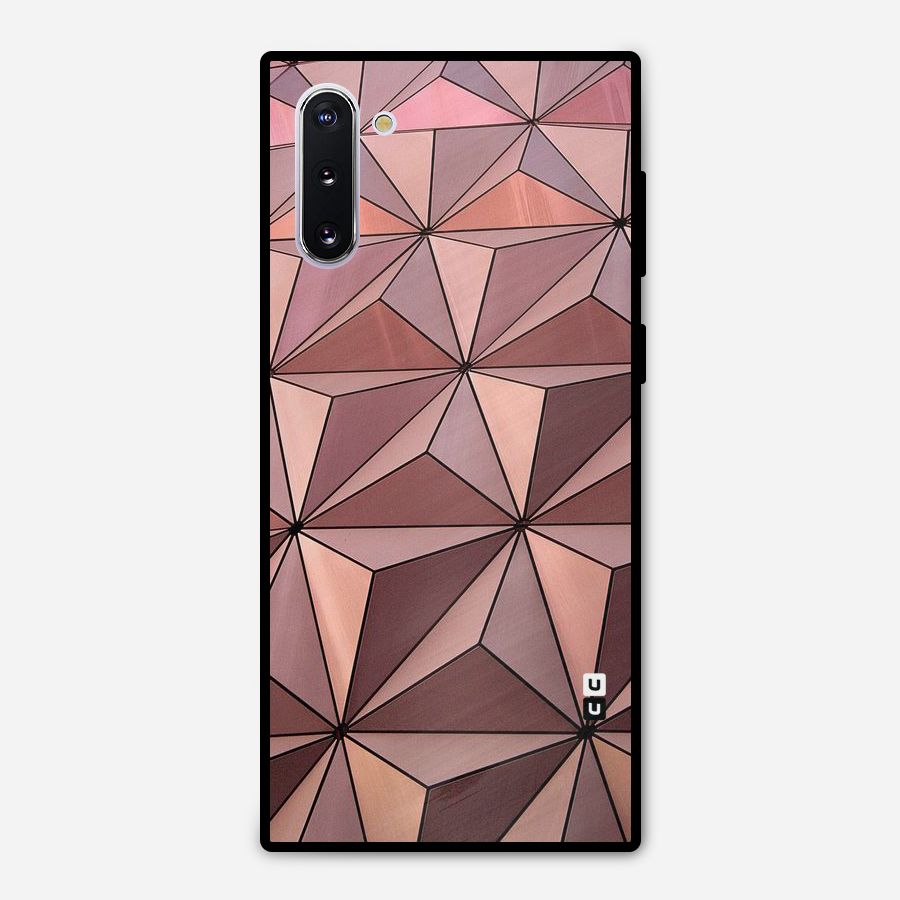 Rosegold Abstract Shapes Metal Back Case for Galaxy Note 10