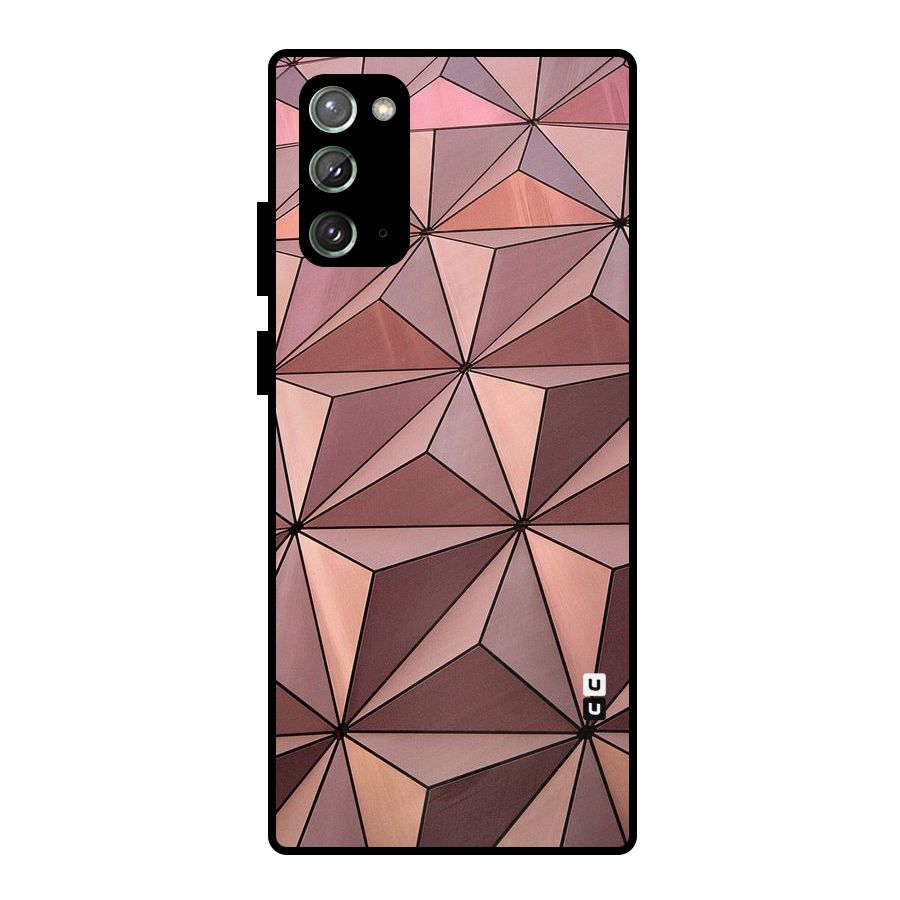Rosegold Abstract Shapes Metal Back Case for Galaxy Note 20