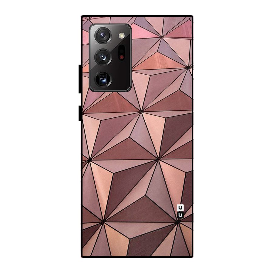 Rosegold Abstract Shapes Metal Back Case for Galaxy Note 20 Ultra 5G