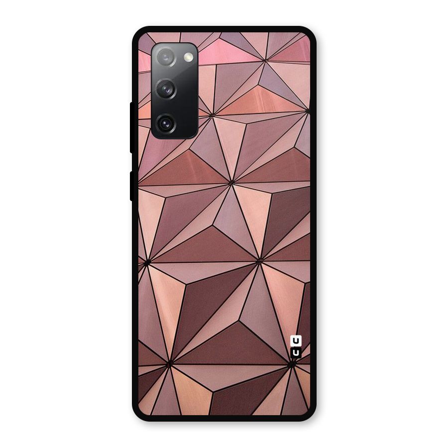 Rosegold Abstract Shapes Metal Back Case for Galaxy S20 FE 5G