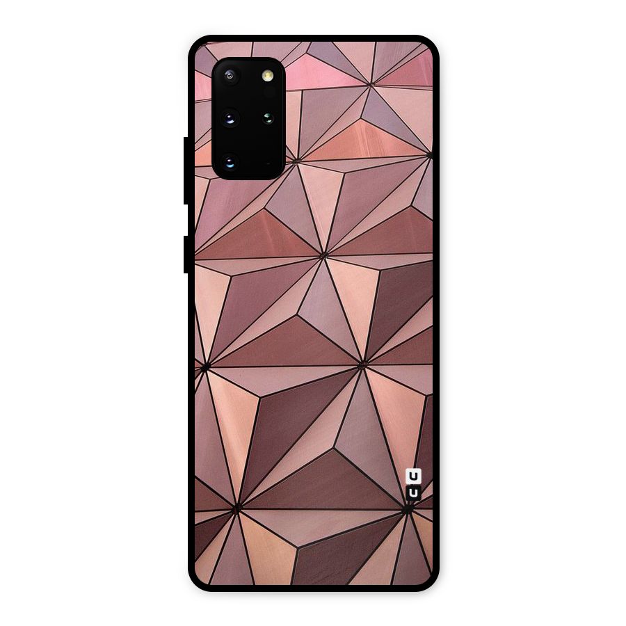 Rosegold Abstract Shapes Metal Back Case for Galaxy S20 Plus
