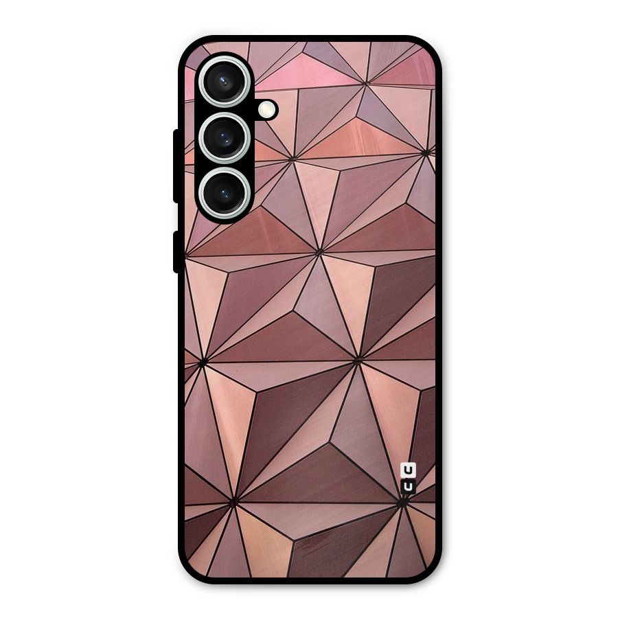 Rosegold Abstract Shapes Metal Back Case for Galaxy S23 FE