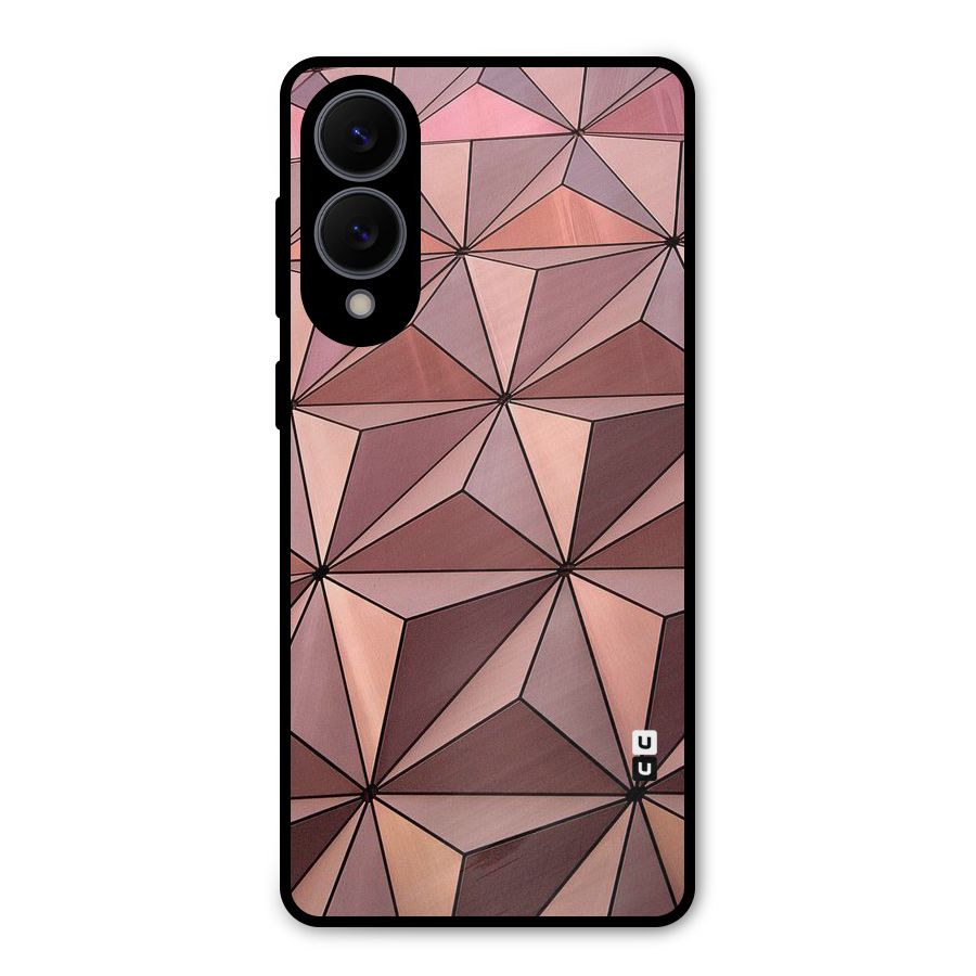 Rosegold Abstract Shapes Metal Back Case for Galaxy S25 Edge