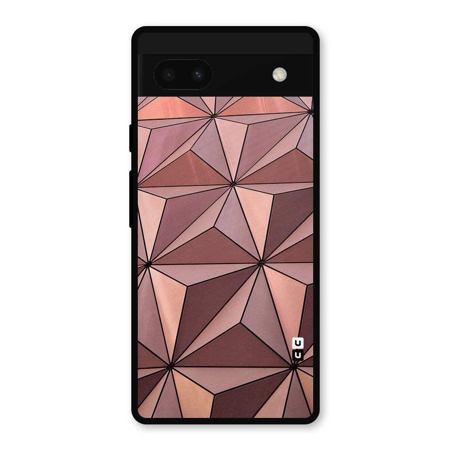 Rosegold Abstract Shapes Metal Back Case for Google Pixel 6a