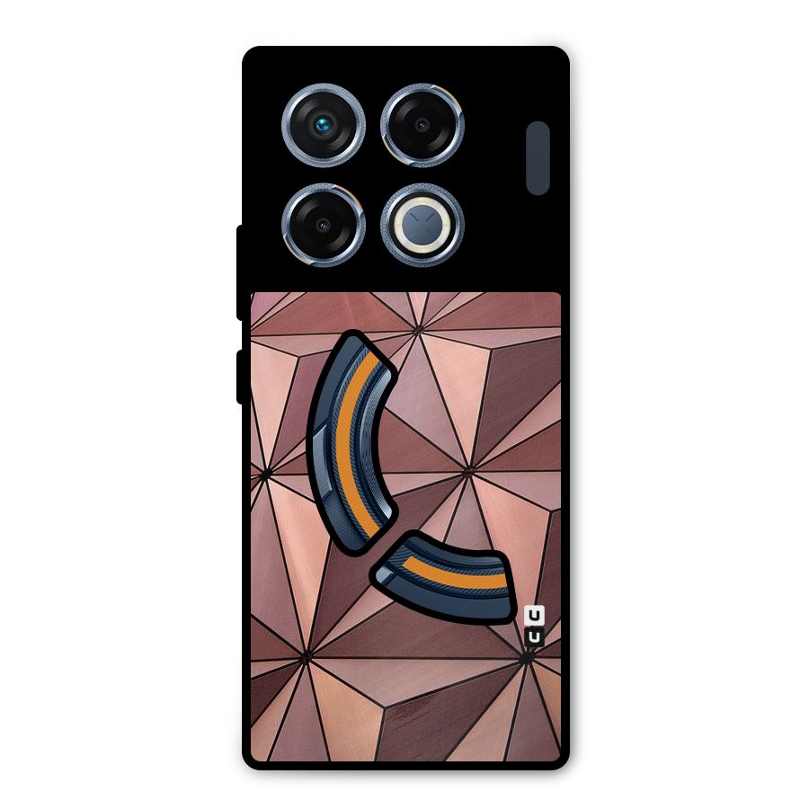 Rosegold Abstract Shapes Metal Back Case for Infinix GT 20 Pro