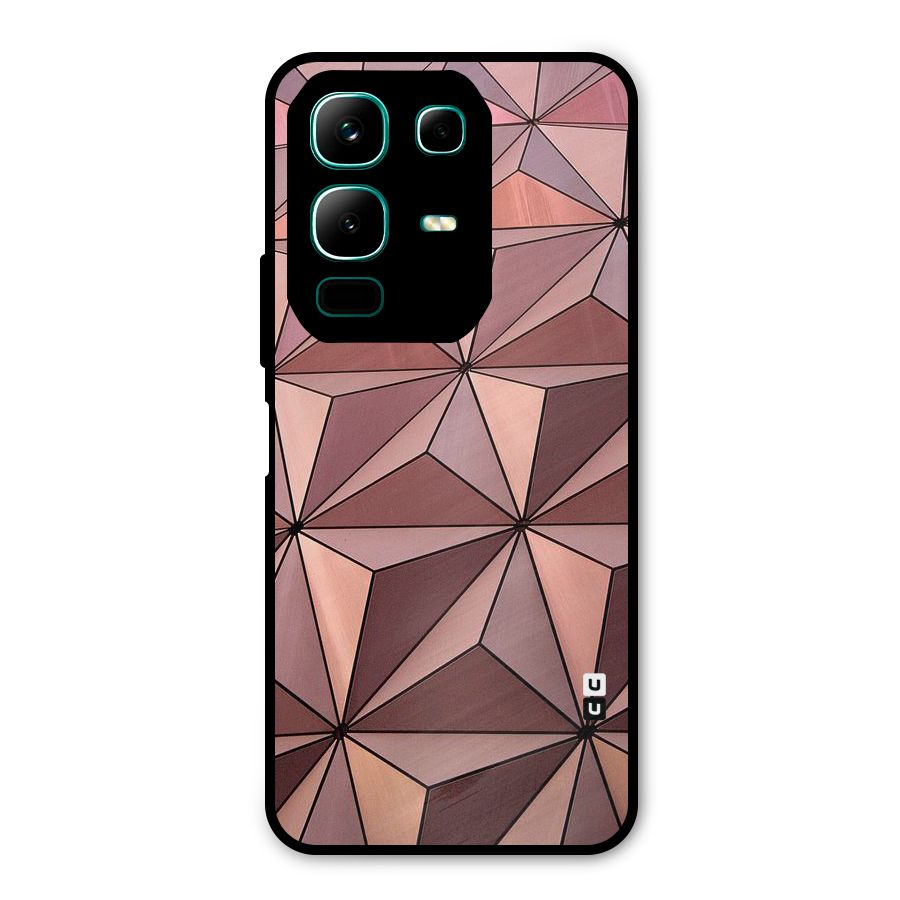 Rosegold Abstract Shapes Metal Back Case for Infinix Note 50x