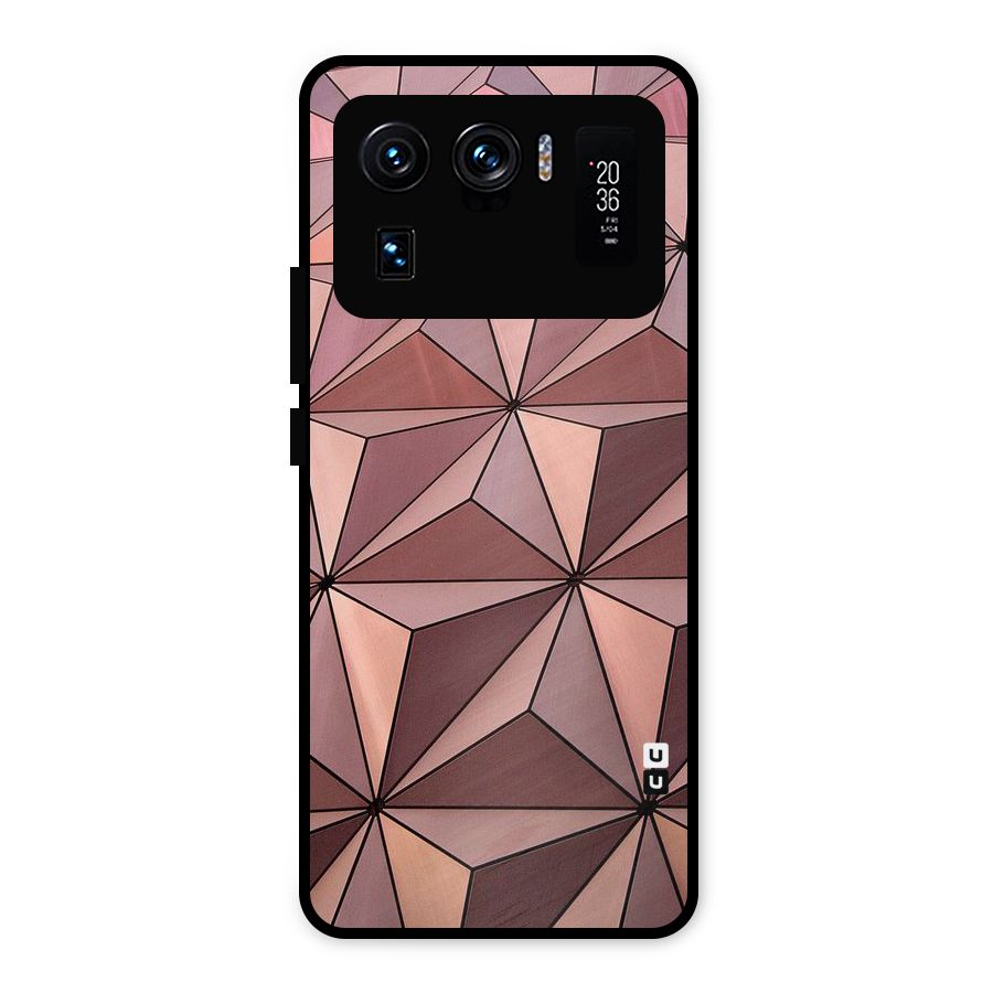 Rosegold Abstract Shapes Metal Back Case for Mi 11 Ultra