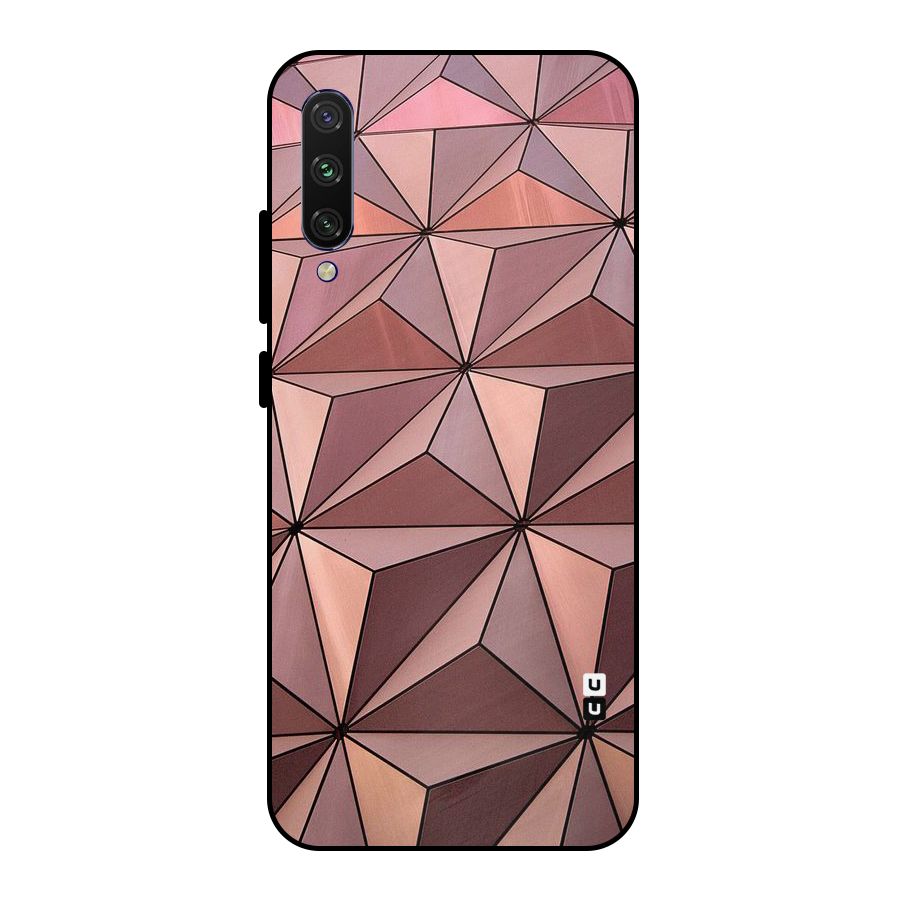 Rosegold Abstract Shapes Metal Back Case for Mi A3