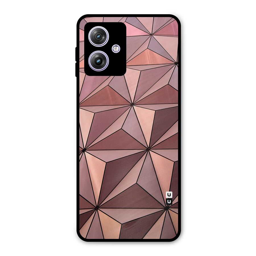 Rosegold Abstract Shapes Metal Back Case for Moto G64