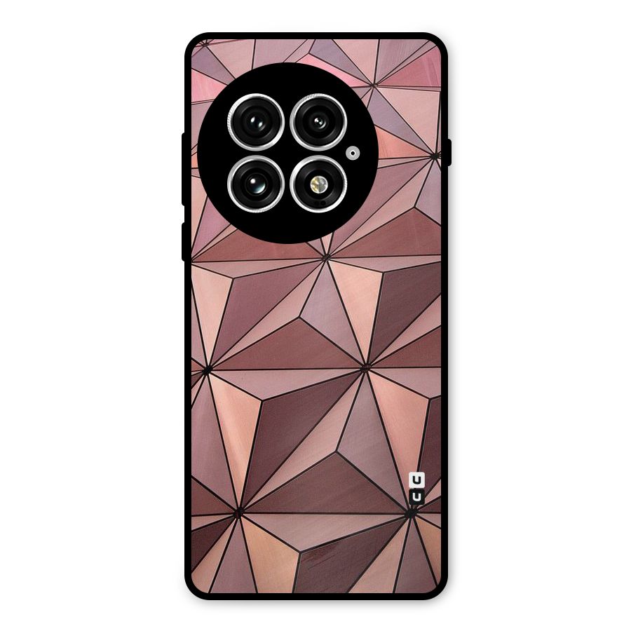 Rosegold Abstract Shapes Metal Back Case for OnePlus 13