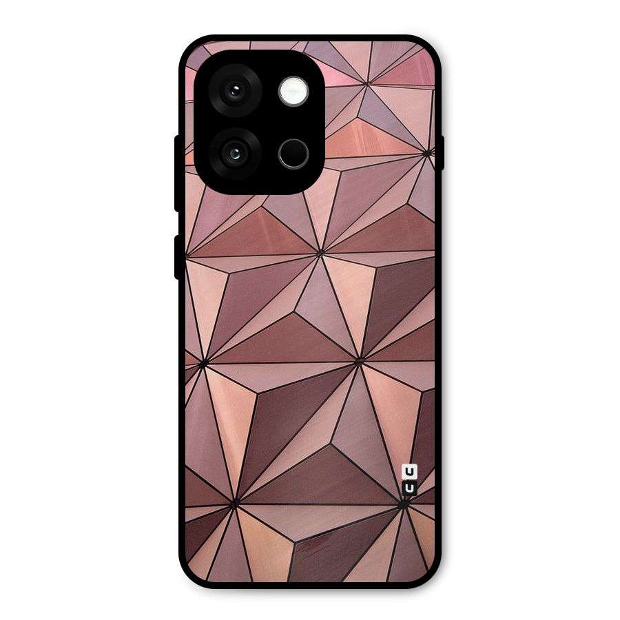 Rosegold Abstract Shapes Metal Back Case for OnePlus 13s