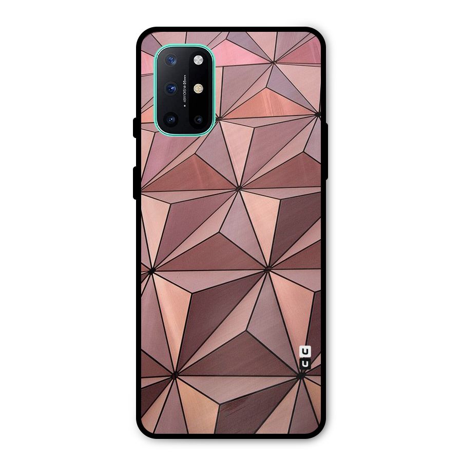 Rosegold Abstract Shapes Metal Back Case for OnePlus 8T