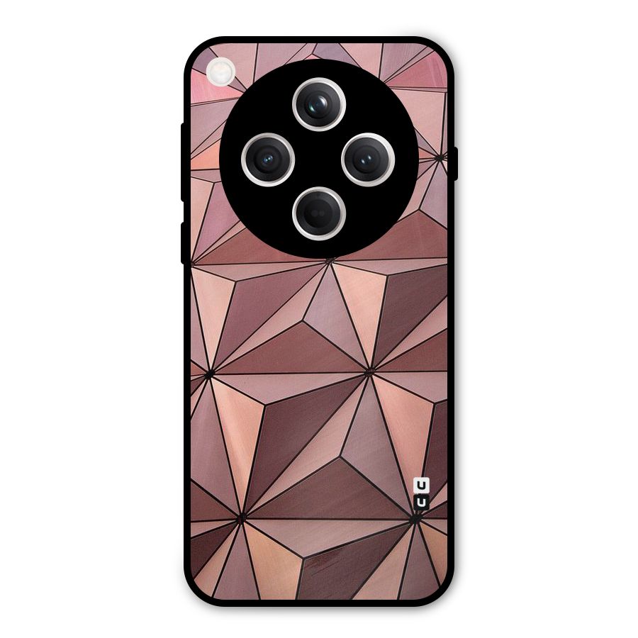 Rosegold Abstract Shapes Metal Back Case for Oppo Find X8