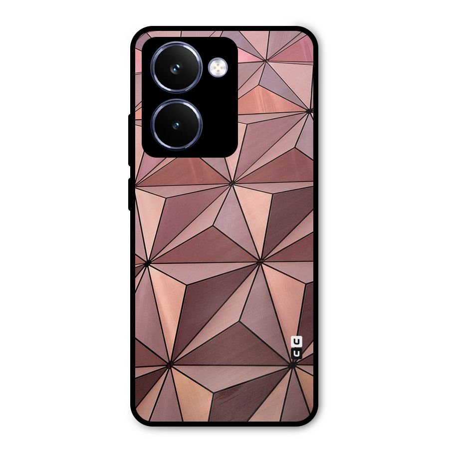 Rosegold Abstract Shapes Metal Back Case for Realme P3 Ultra