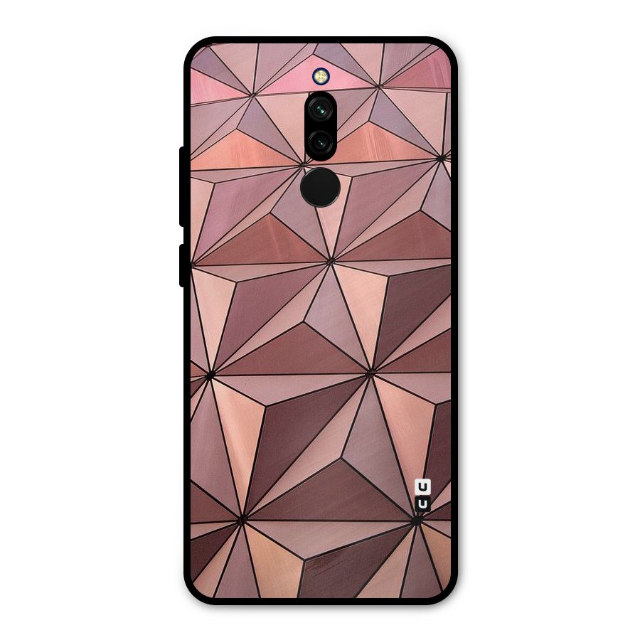 Rosegold Abstract Shapes Metal Back Case for Redmi 8