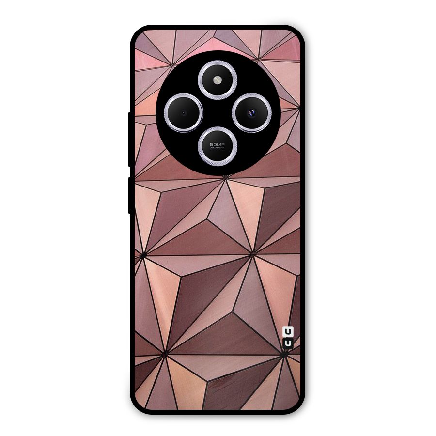 Rosegold Abstract Shapes Metal Back Case for Redmi A4