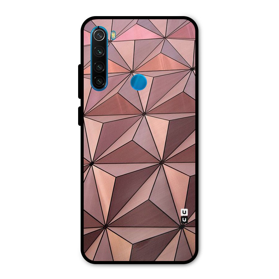 Rosegold Abstract Shapes Metal Back Case for Redmi Note 8