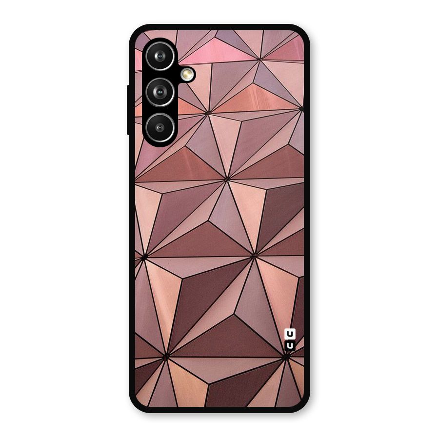 Rosegold Abstract Shapes Metal Back Case for Samsung Galaxy M54