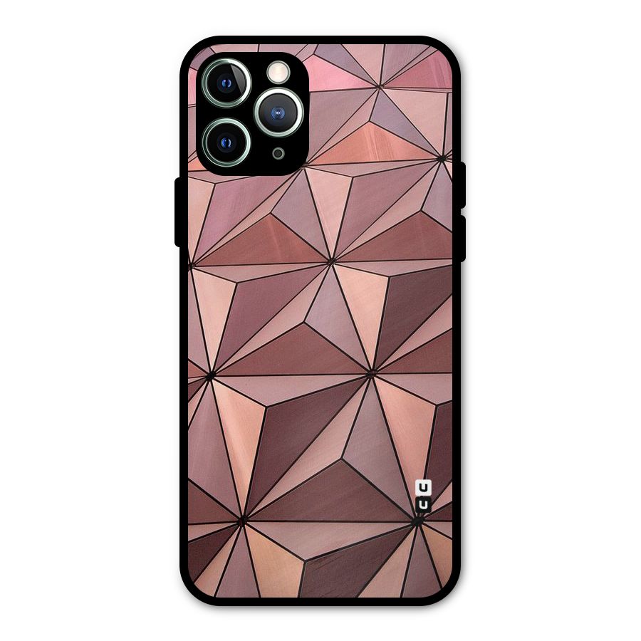 Rosegold Abstract Shapes Metal Back Case for iPhone 11 Pro Max