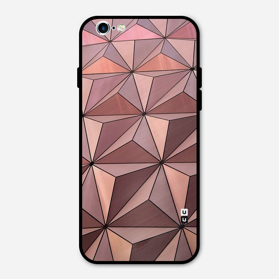 Rosegold Abstract Shapes Metal Back Case for iPhone 6 6s