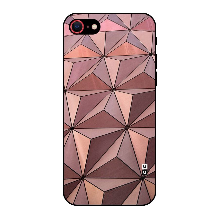 Rosegold Abstract Shapes Metal Back Case for iPhone 7