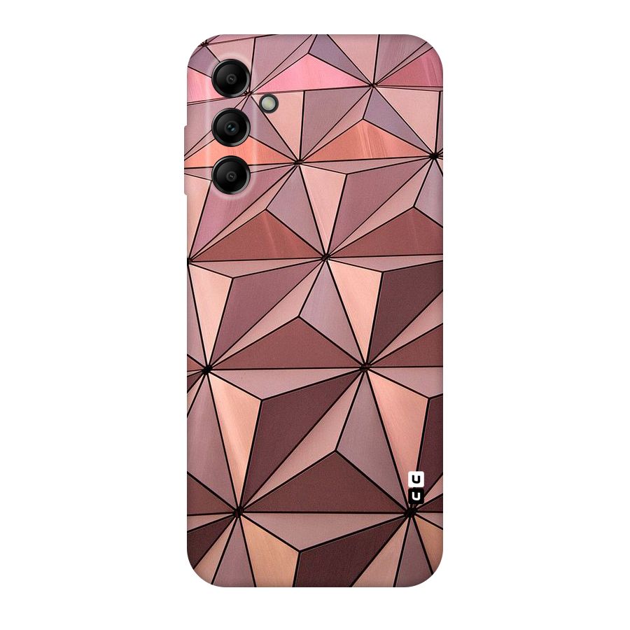 Rosegold Abstract Shapes Original Polycarbonate Back Case for Galaxy A14 5G