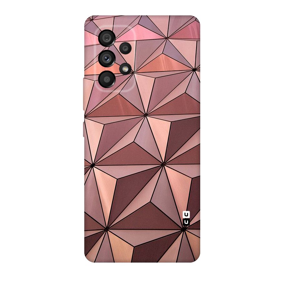Rosegold Abstract Shapes Original Polycarbonate Back Case for Galaxy A53 5G