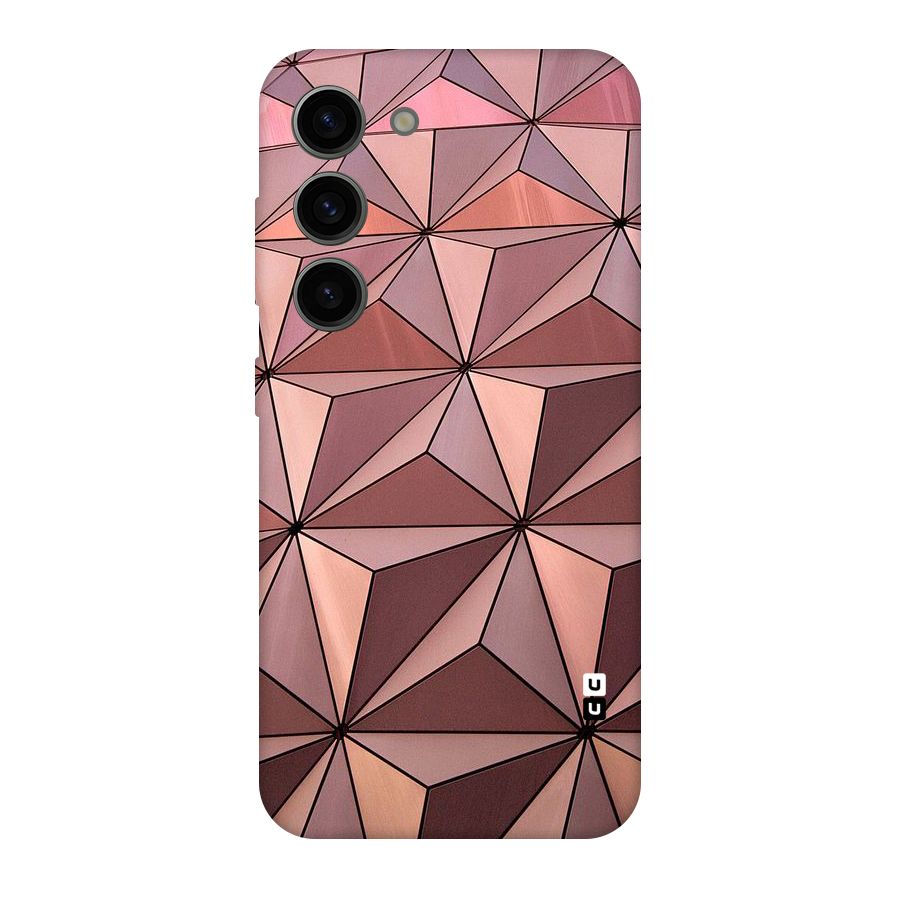 Rosegold Abstract Shapes Original Polycarbonate Back Case for Galaxy S23