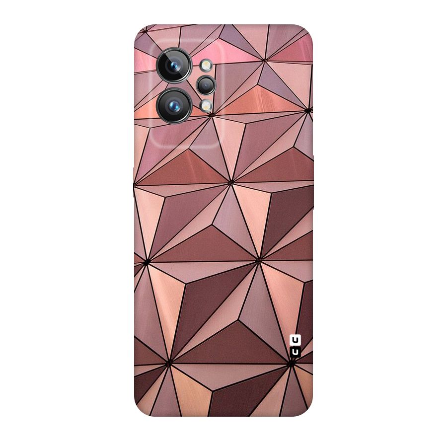 Rosegold Abstract Shapes Original Polycarbonate Back Case for Realme GT2 Pro