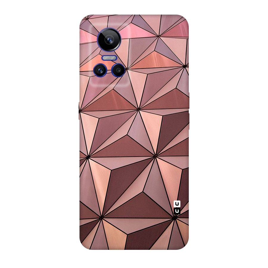 Rosegold Abstract Shapes Original Polycarbonate Back Case for Realme GT Neo 3