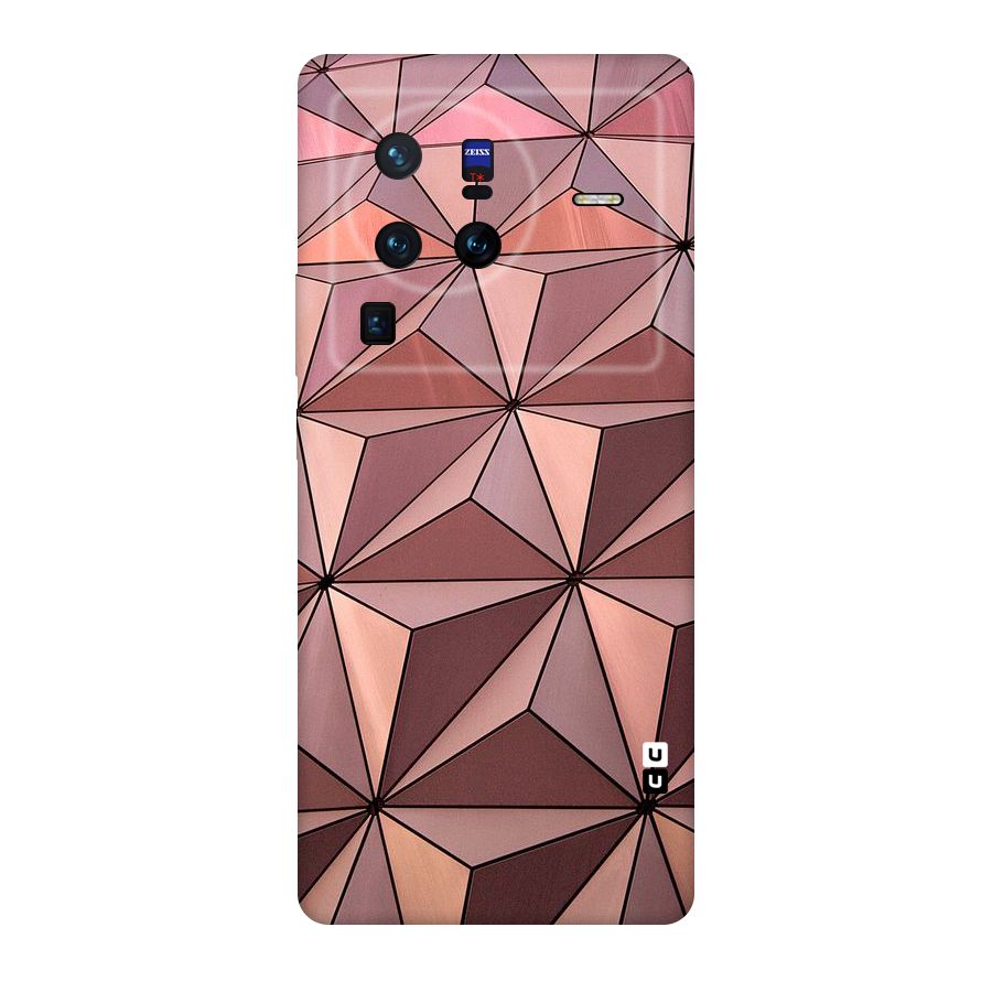 Rosegold Abstract Shapes Original Polycarbonate Back Case for Vivo X80