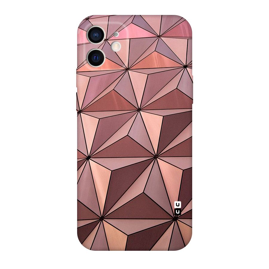 Rosegold Abstract Shapes Original Polycarbonate Back Case for iPhone 12