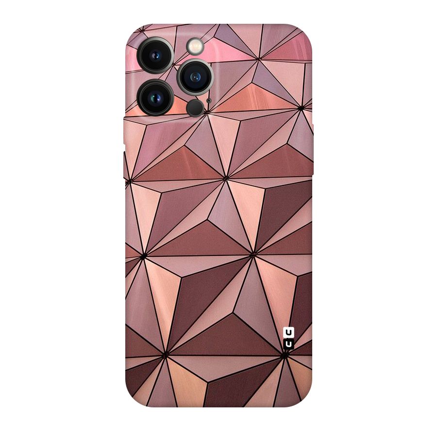Rosegold Abstract Shapes Original Polycarbonate Back Case for iPhone 13 Pro Max