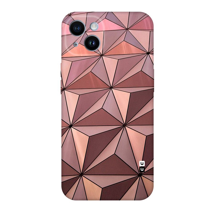 Rosegold Abstract Shapes Original Polycarbonate Back Case for iPhone 14