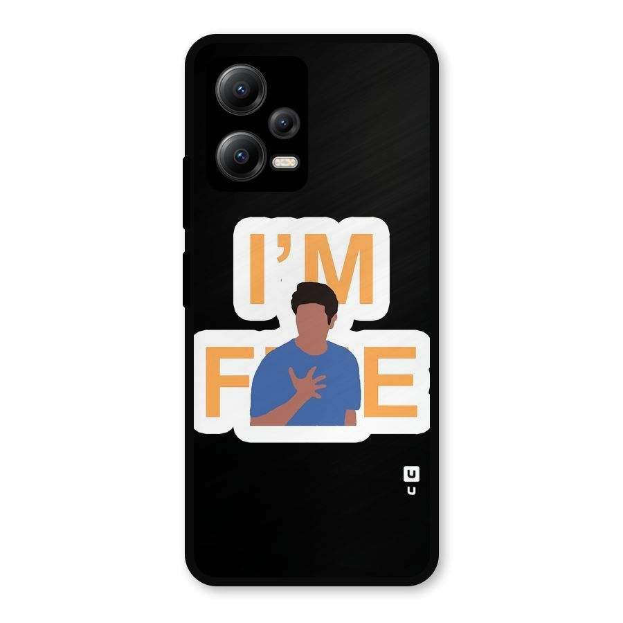 Ross is Fine Metal Back Case for Redmi Note 12 5G
