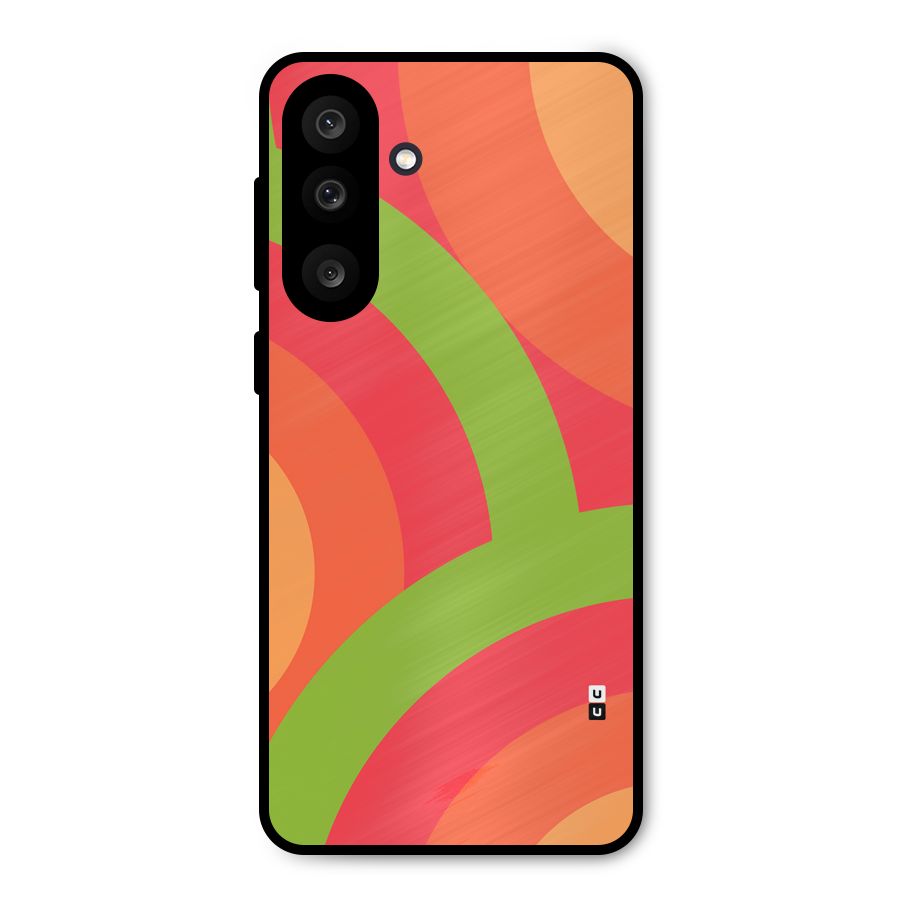 Rounded Shapes Metal Back Case for Galaxy F56