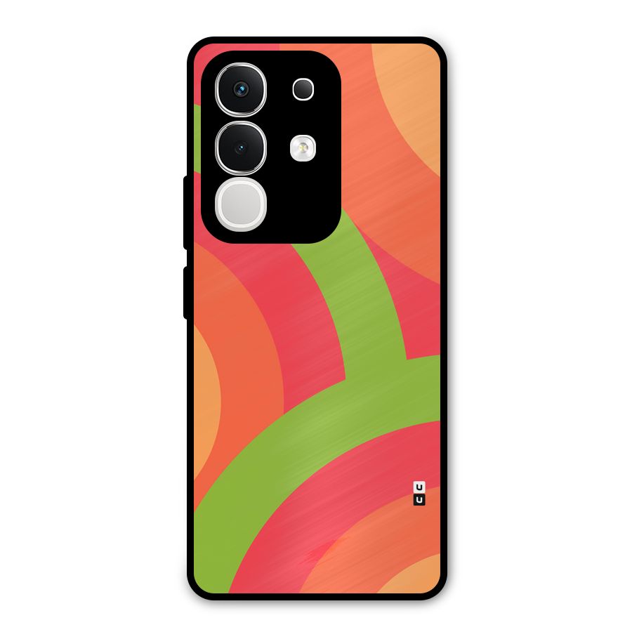 Rounded Shapes Metal Back Case for Vivo T4x